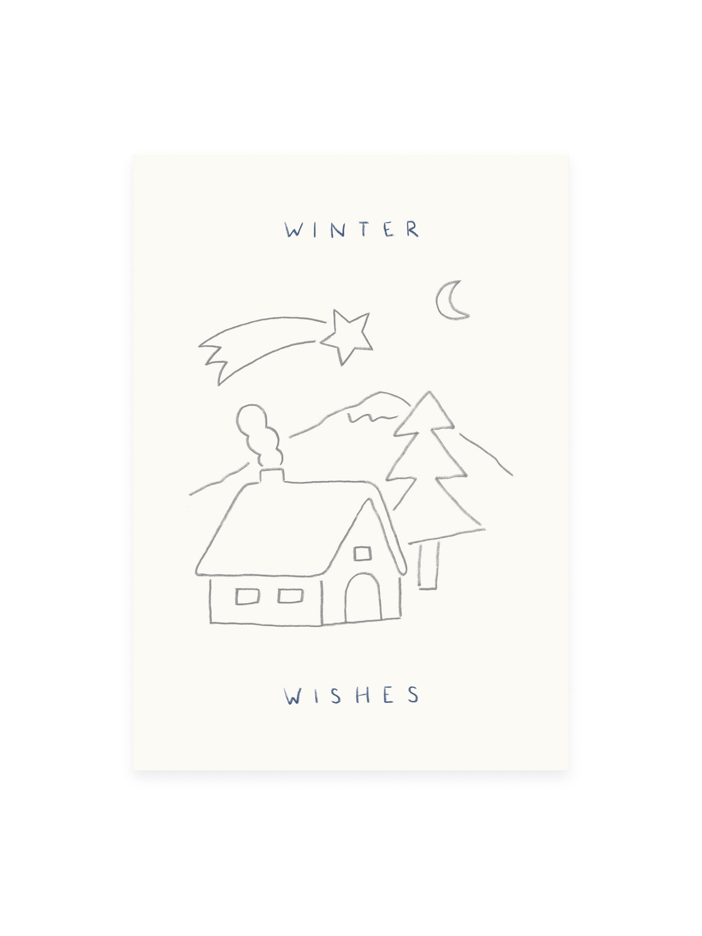 Postcard 'WINTER WISHES' (Risography)